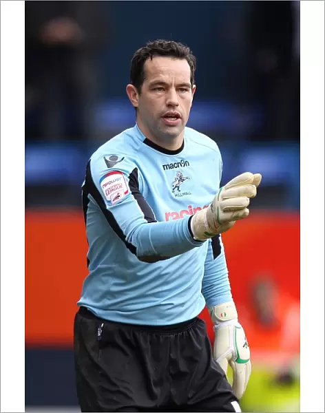 Millwall's David Forde in FA Cup Fifth Round Action at Luton Town's Kenilworth Road