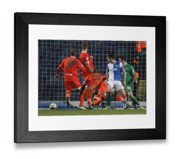 Framed Print : Millwall's Shittu Scores Dramatic Header in FA Cup Quarter-Final Replay vs. Blackburn Rovers