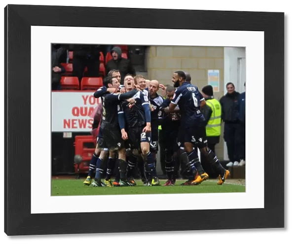 Millwall's Shane Lowry Celebrates Double at The Valley vs Charlton Athletic (Charlton Athletic v Millwall: Npower Football League Championship - 16-03-2013)