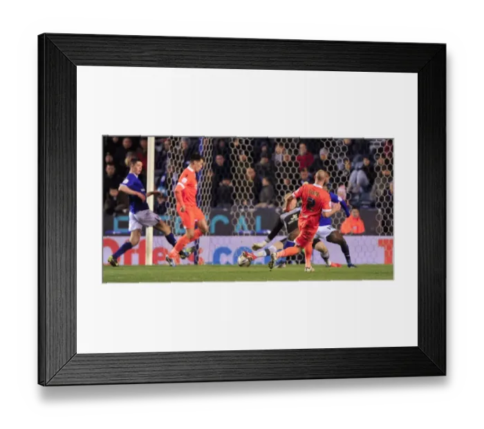 Framed Print : Millwall's Alan Dunne Scores the Dramatic Winning Goal vs. Leicester City in Championship Match (King Power Stadium, 29-03-2013) Framed Print : Millwall's Alan Dunne Scores the Dramatic Winning Goal vs. Leicester City in Championship Match (King Power Stadium, 29-03-2013)