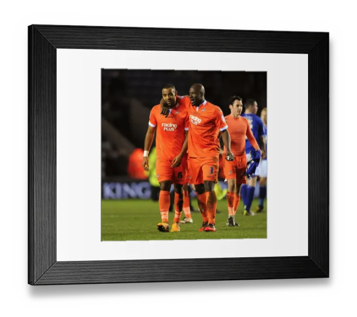 Framed Print : Millwall's Victory Celebration: Liam Trotter and Danny Shittu at King Power Stadium (Leicester City vs Millwall, Championship 2013) Framed Print : Millwall's Victory Celebration: Liam Trotter and Danny Shittu at King Power Stadium (Leicester City vs Millwall, Championship 2013)