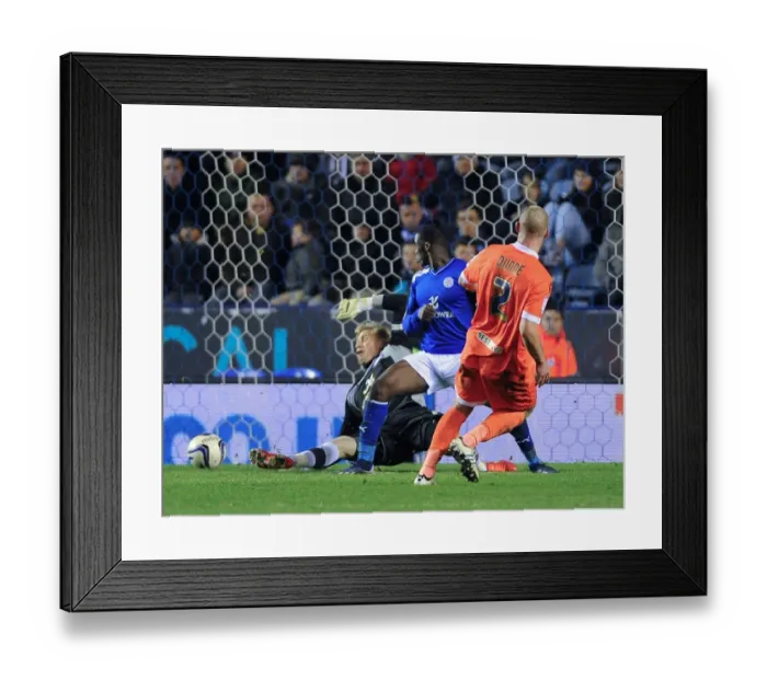 Framed Print : Millwall's Dramatic Win: Alan Dunne Scores the Goal Against Leicester City (March 29, 2013)