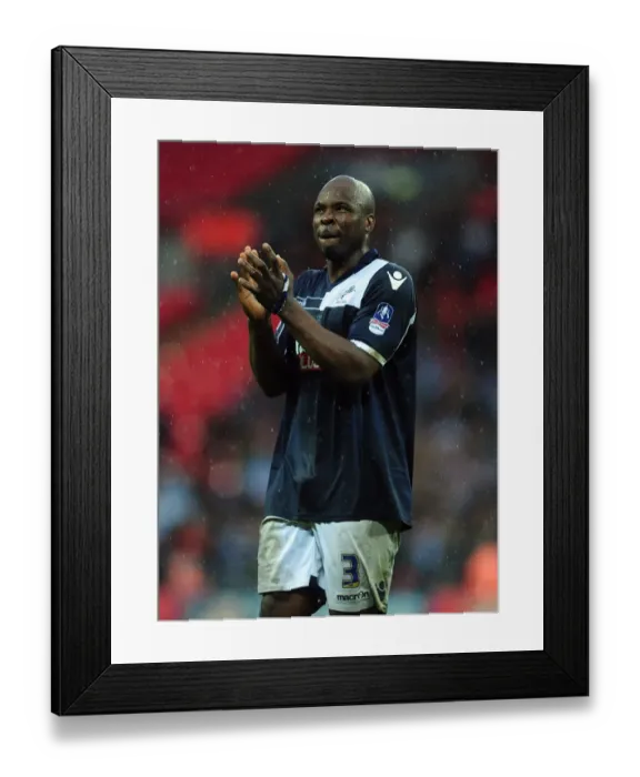 Framed Print : Millwall's Danny Shittu Celebrates FA Cup Semi-Final Victory over Wigan Athletic at Wembley Stadium (April 13, 2013) Framed Print : Millwall's Danny Shittu Celebrates FA Cup Semi-Final Victory over Wigan Athletic at Wembley Stadium (April 13, 2013)
