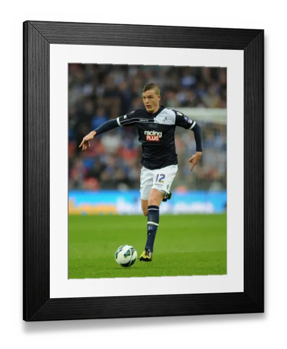 Framed Print : Millwall's Shane Lowry Scores Thrilling FA Cup Semi-Final Goal vs Wigan Athletic at Wembley Stadium (2013) Framed Print : Millwall's Shane Lowry Scores Thrilling FA Cup Semi-Final Goal vs Wigan Athletic at Wembley Stadium (2013)