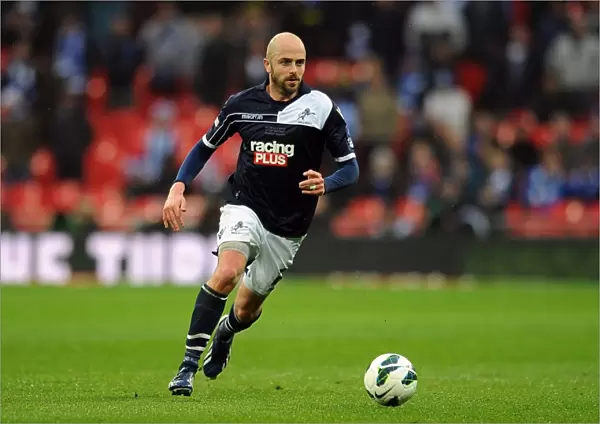 Millwall's Jack Smith in FA Cup Semi-Final Action vs Wigan Athletic at Wembley Stadium (April 13, 2013)