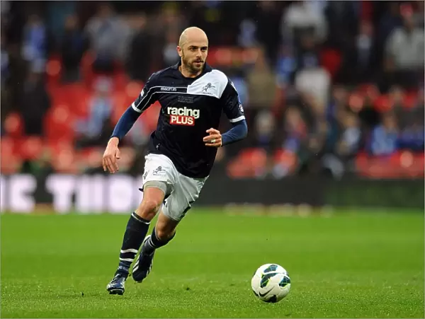 Millwall's Jack Smith in FA Cup Semi-Final Action vs Wigan Athletic at Wembley Stadium (April 13, 2013)