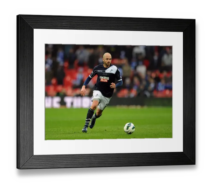 Framed Print : Millwall's Jack Smith in FA Cup Semi-Final Action vs Wigan Athletic at Wembley Stadium (April 13, 2013) Framed Print : Millwall's Jack Smith in FA Cup Semi-Final Action vs Wigan Athletic at Wembley Stadium (April 13, 2013)