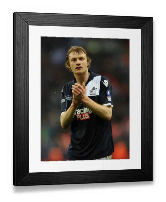 Framed Print : Millwall's Chris Taylor in FA Cup Semi-Final Action vs Wigan Athletic at Wembley Stadium (April 13, 2013)