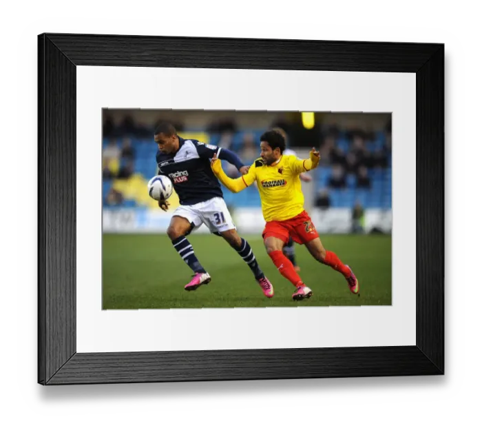 Framed Print : npower Football League Championship - Millwall v Watford - The Den Framed Print : npower Football League Championship - Millwall v Watford - The Den