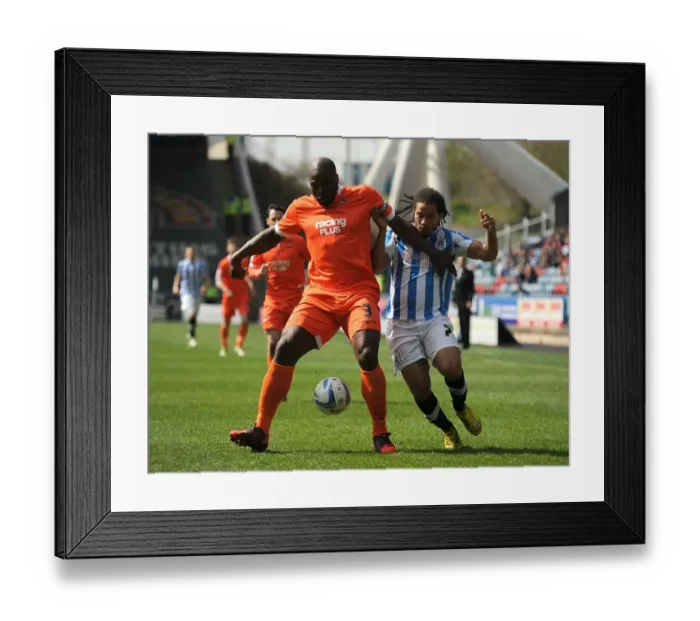 Framed Print : Battle for Supremacy: Huddersfield Town vs. Millwall, Npower Championship Framed Print : Battle for Supremacy: Huddersfield Town vs. Millwall, Npower Championship