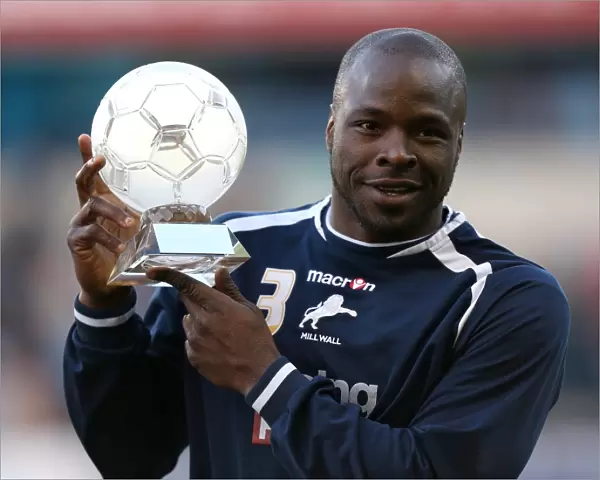 Millwall's Danny Shittu Receives Player of the Season Award Before Millwall vs. Crystal Palace in the Npower Championship (The Den, 30-04-2013)