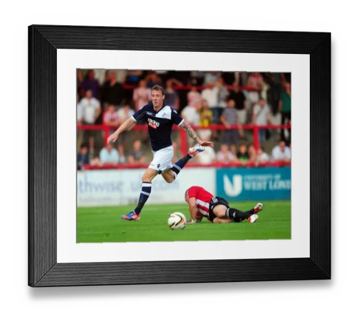 Framed Print : Battle for Supremacy: Woolford vs McCormack in the Pre-Season Clash between Brentford and Millwall Framed Print : Battle for Supremacy: Woolford vs McCormack in the Pre-Season Clash between Brentford and Millwall