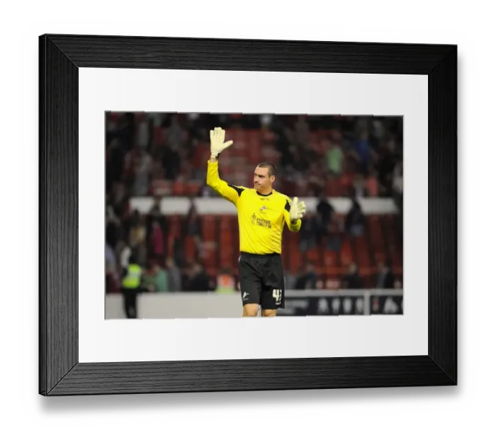 Framed Print : Millwall's Faithful: Bywater Acknowledges Fans in Capital One Cup Clash vs. Nottingham Forest Framed Print : Millwall's Faithful: Bywater Acknowledges Fans in Capital One Cup Clash vs. Nottingham Forest