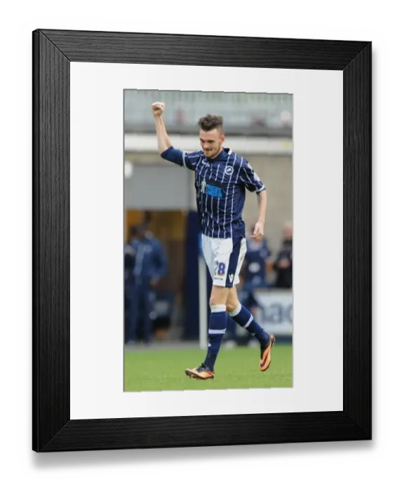 Framed Print : Millwall's Scott Malone Scores Second Goal Against Leeds United in Sky Bet Championship Match at The New Den