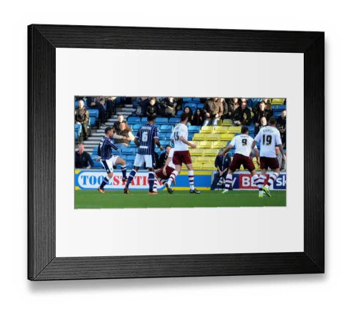 Framed Print : Scott McDonald Scores First Goal: Millwall vs. Burnley in Sky Bet Championship at The New Den Framed Print : Scott McDonald Scores First Goal: Millwall vs. Burnley in Sky Bet Championship at The New Den