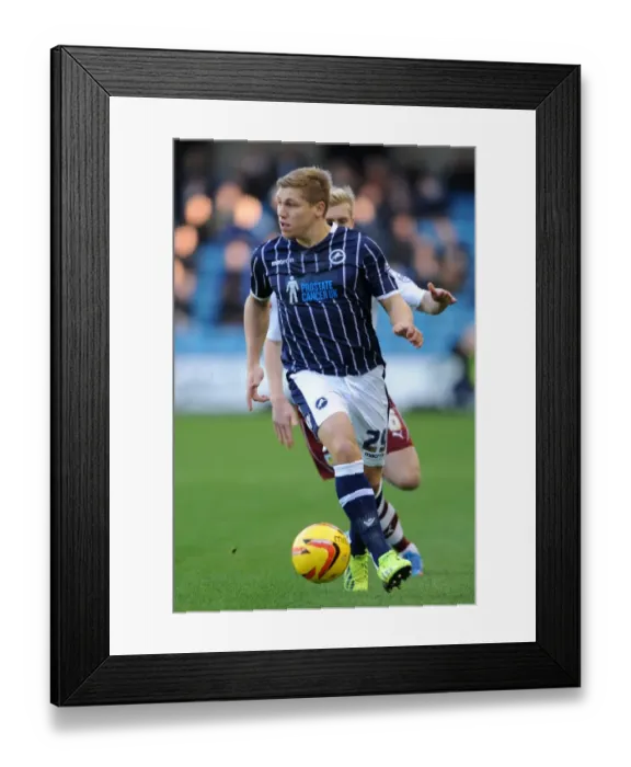 Framed Print : Millwall vs Burnley: Martin Waghorn Scores at The New Den (Sky Bet Championship)