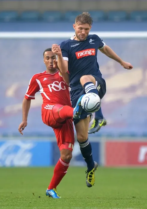 Framed Print : Battle at The Den: Maynard vs. Ward in Millwall vs. Bristol City Npower Championship Clash