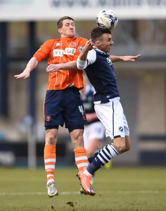 Framed Print : Battle at The Den: Millwall vs. Blackpool - Lee Gregory vs. Jim McAlister Framed Print : Battle at The Den: Millwall vs. Blackpool - Lee Gregory vs. Jim McAlister