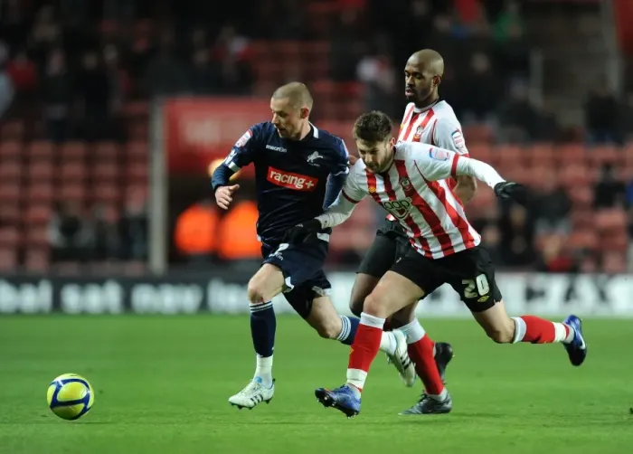 Framed Print : Battle for the FA Cup: Lallana vs. Dunne in Millwall vs. Southampton Rivalry Framed Print : Battle for the FA Cup: Lallana vs. Dunne in Millwall vs. Southampton Rivalry