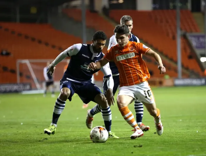 Framed Print : Battle for Supremacy: Edwards vs. Redshaw in Sky Bet League One Clash between Millwall and Blackpool Framed Print : Battle for Supremacy: Edwards vs. Redshaw in Sky Bet League One Clash between Millwall and Blackpool