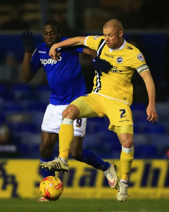 Framed Print : Clash at St. Andrew's: Donaldson vs. Dunne in Intense Sky Bet League Championship Battle Between Birmingham City and Millwall Framed Print : Clash at St. Andrew's: Donaldson vs. Dunne in Intense Sky Bet League Championship Battle Between Birmingham City and Millwall