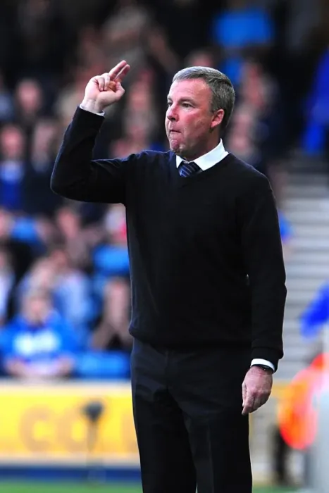Framed Print : Kenny Jackett Giving Instructions during Milwall vs Huddersfield Town Play-Off Semi Final Second Leg in Football League One