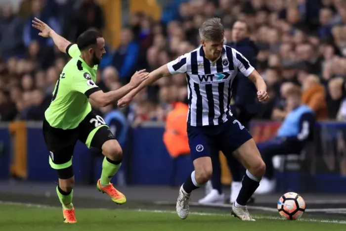 Framed Print : Millwall vs AFC Bournemouth: Emirates FA Cup Third Round Clash at The Den - Intense Battle for the Ball Framed Print : Millwall vs AFC Bournemouth: Emirates FA Cup Third Round Clash at The Den - Intense Battle for the Ball