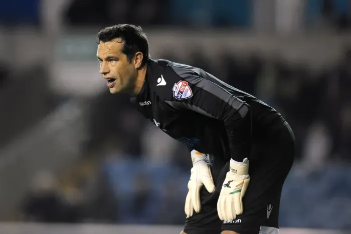 Framed Print : Millwall vs Blackpool: David Forde Saves the Day at The Den (Sky Bet Championship, 17-09-2013)
