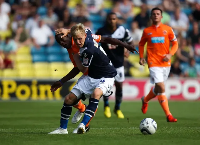 Framed Print : Millwall vs. Blackpool: Intense Battle for Possession - The Den (August 18, 2012) Framed Print : Millwall vs. Blackpool: Intense Battle for Possession - The Den (August 18, 2012)