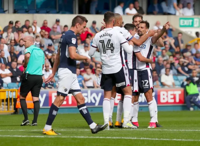 Framed Print : Millwall vs Bolton Wanderers in Sky Bet Championship: Filipe Morais Scores First Goal for Bolton at The Den Framed Print : Millwall vs Bolton Wanderers in Sky Bet Championship: Filipe Morais Scores First Goal for Bolton at The Den
