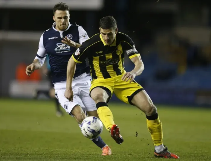Framed Print : Millwall vs. Bradford City: John Mousinho in Action during Sky Bet League One Match at Coral Windows Stadium Framed Print : Millwall vs. Bradford City: John Mousinho in Action during Sky Bet League One Match at Coral Windows Stadium