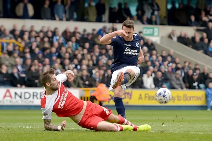 Framed Print : Millwall vs Charlton Athletic: Intense Clash at The Den - Roger Johnson Defends Against Lee Gregory's Shot (Sky Bet Championship) Framed Print : Millwall vs Charlton Athletic: Intense Clash at The Den - Roger Johnson Defends Against Lee Gregory's Shot (Sky Bet Championship)