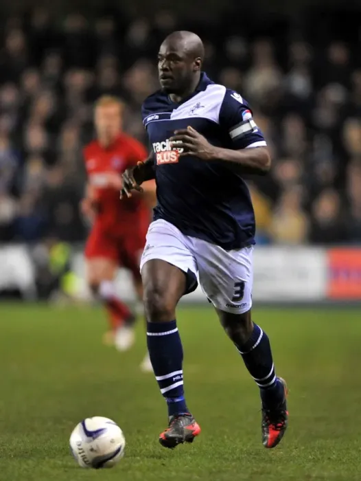 Framed Print : Millwall vs Charlton Athletic: The Derby at The Den - Danny Shittu's Visit (Npower Football League Championship, 2012)