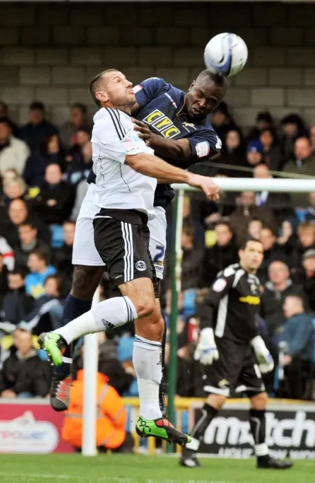 Framed Print : Millwall vs. Derby County: A Championship Battle - Shittu vs. Kuqi at The New Den Framed Print : Millwall vs. Derby County: A Championship Battle - Shittu vs. Kuqi at The New Den