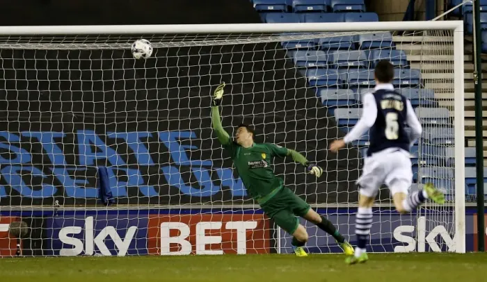 Framed Print : Millwall's Aiden O'Brien Scores First Goal Against Bradford City in Sky Bet League One