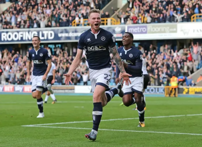 Framed Print : Millwall's Aiden O'Brien Scores First Goal: Millwall vs Leeds United, Sky Bet Championship at The Den Framed Print : Millwall's Aiden O'Brien Scores First Goal: Millwall vs Leeds United, Sky Bet Championship at The Den