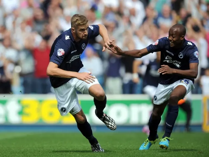 Framed Print : Millwall's Beevers Scores Opener Against Leeds United in Sky Bet Championship Framed Print : Millwall's Beevers Scores Opener Against Leeds United in Sky Bet Championship