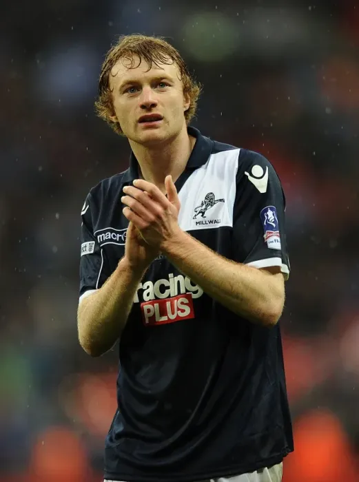 Framed Print : Millwall's Chris Taylor in FA Cup Semi-Final Action vs Wigan Athletic at Wembley Stadium (April 13, 2013)