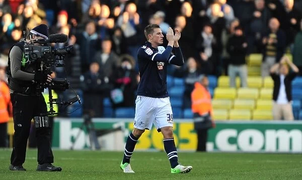 Millwall's Chris Wood Basks in Victory: Millwall v Leeds United, Npower Championship at The New Den (18-11-2012)