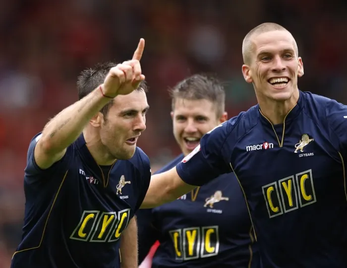 Framed Print : Millwall's Danny Schofield Celebrates Second Goal Against Bristol City in Npower Championship (07-08-2010) Framed Print : Millwall's Danny Schofield Celebrates Second Goal Against Bristol City in Npower Championship (07-08-2010)