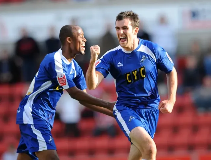Framed Print : Millwall's Danny Schofield: The Moment He Scored the Winning Goal Against Swindon Town in Football League One