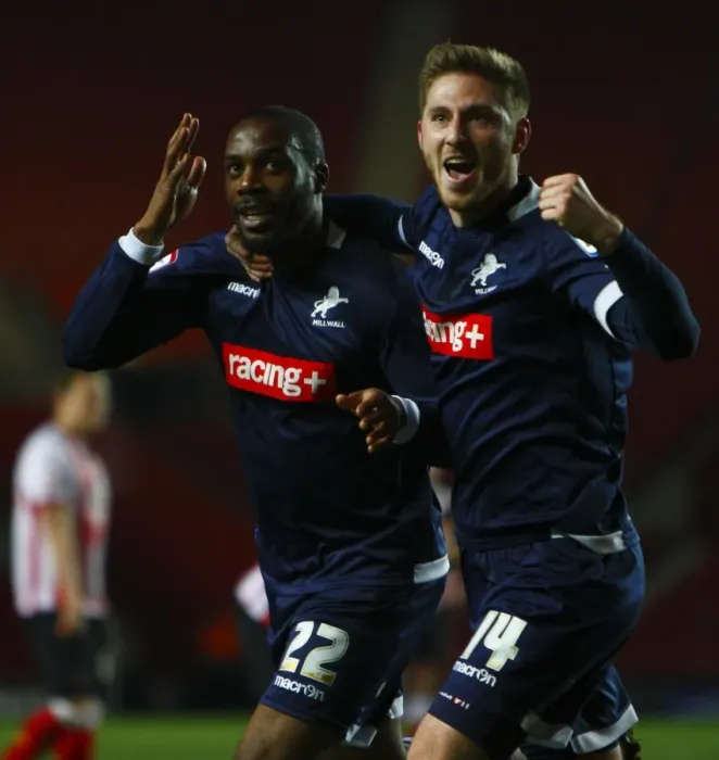 Framed Print : Millwall's Dany N'Guessan Celebrates Goal in FA Cup Fourth Round Replay Against Southampton Framed Print : Millwall's Dany N'Guessan Celebrates Goal in FA Cup Fourth Round Replay Against Southampton
