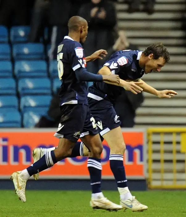 Framed Print : Millwall's Darius Henderson Scores the Opening Goal vs. Coventry City in Npower Championship (1st November 2011) Framed Print : Millwall's Darius Henderson Scores the Opening Goal vs. Coventry City in Npower Championship (1st November 2011)