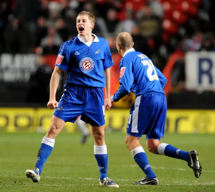 Framed Print : Millwall's David Martin Celebrates Third Goal Against Charlton Athletic in Coca-Cola Football League One (19-12-2009)
