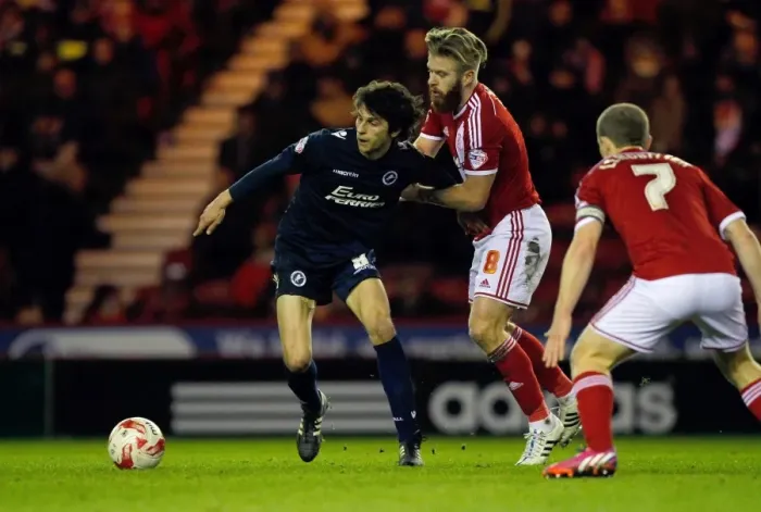 Framed Print : Millwall's Diego Fabbrini Fends Off Middlesbrough's Adam Clayton in Sky Bet Championship Clash at Riverside Stadium Framed Print : Millwall's Diego Fabbrini Fends Off Middlesbrough's Adam Clayton in Sky Bet Championship Clash at Riverside Stadium