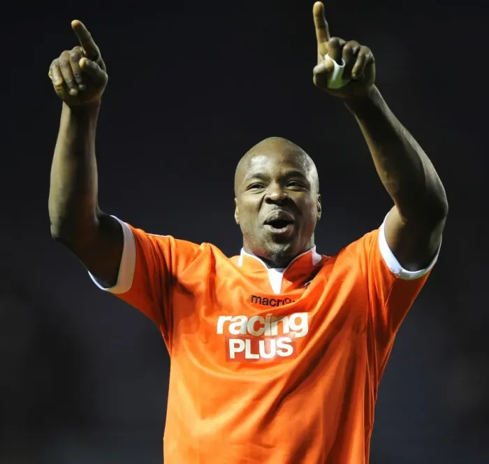 Framed Print : Millwall's Glory: Danny Shittu Celebrates Championship Win Against Leicester City (Leicester City v Millwall: King Power Stadium: 29-03-2013) Framed Print : Millwall's Glory: Danny Shittu Celebrates Championship Win Against Leicester City (Leicester City v Millwall: King Power Stadium: 29-03-2013)