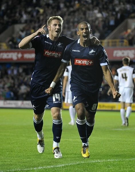 Millwall's Hamer Bouazza Scores Second Goal vs. Peterborough United in Championship Match at The Den (17-08-2011)