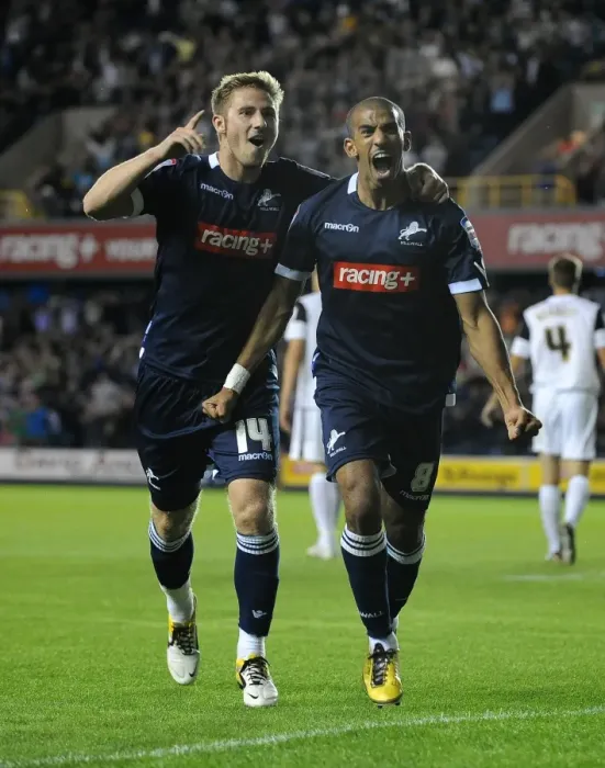 Framed Print : Millwall's Hamer Bouazza Scores Second Goal vs. Peterborough United in Championship Match at The Den (17-08-2011) Framed Print : Millwall's Hamer Bouazza Scores Second Goal vs. Peterborough United in Championship Match at The Den (17-08-2011)