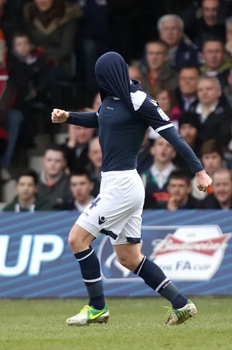 Framed Print : Millwall's James Henry Celebrates First Goal in FA Cup Fifth Round Clash Against Luton Town at Kenilworth Road Framed Print : Millwall's James Henry Celebrates First Goal in FA Cup Fifth Round Clash Against Luton Town at Kenilworth Road