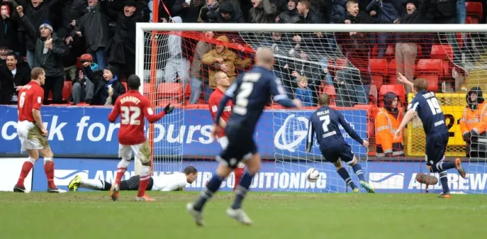 Framed Print : Millwall's Jermaine Easton Scores the Goal: Charlton Athletic vs. Millwall, Npower Football League Championship (The Valley, 16-03-2013) Framed Print : Millwall's Jermaine Easton Scores the Goal: Charlton Athletic vs. Millwall, Npower Football League Championship (The Valley, 16-03-2013)